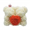 Two bears made from infinity roses - 25-35cm - rose bearValentine's day
