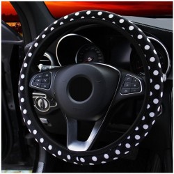 Tampa do volante do carro - plush - design de pontos