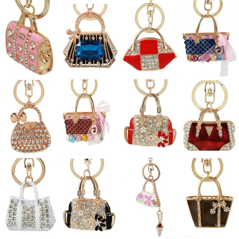 Bolsa de cristal - chaveiro na moda