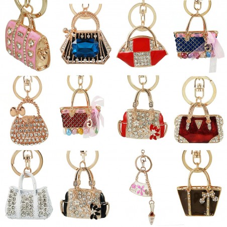 Bolsa de cristal - chaveiro na moda