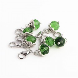Crystal beads with lobster clasp - keychain - 20 piecesHobbies & Collections