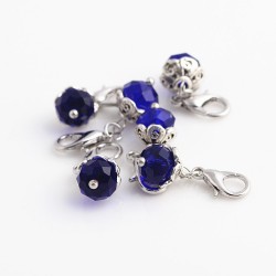 Crystal beads with lobster clasp - keychain - 20 piecesHobbies & Collections