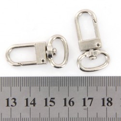 10 peças - mosquetão giratório - gancho - anel chave 18 * 33 mm