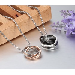Amor Infinito - colar de círculos duplos - 2 peças