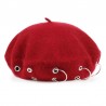 beret do século XVII - tampa com anéis de prata