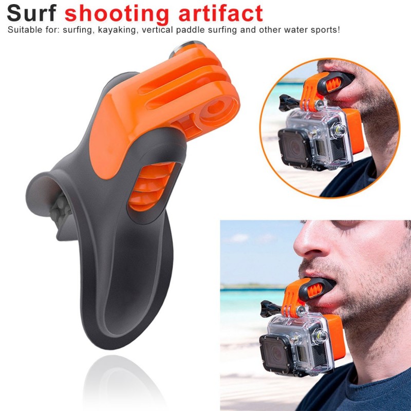 Mount bit câmera boca - para GoPro - Xiaomi 4K - SJCAM - acessórios de surf e mergulho