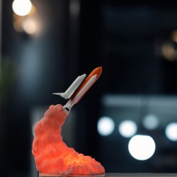 3D Transporte espacial - lâmpada noturna em forma de foguete - 3 tipos - 21cm & 28cm