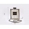 Frasco de perfume em forma de saco de ombro pequeno com cadeia