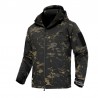 Exército - camuflagem - jaqueta impermeável com capuz e zíperes