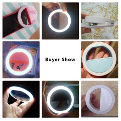 LED anel flash universal - selfie luz portátil telefone móvel - 36 leds selfie lâmpada luminoso anel clipe