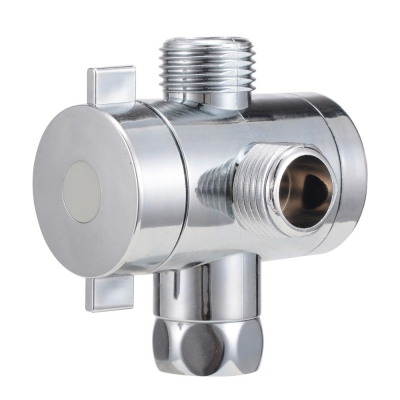 1/2 '' 3-way t-adapter válvula de desvio ajustável chuveiro cabeça - braço montado diverter válvula banheiro hardware acessório 1/2 '' 3-way t-adapter válvula de desvio ajustável chuveiro cabeça - braço montado diverter válvula banheiro hardware acessório