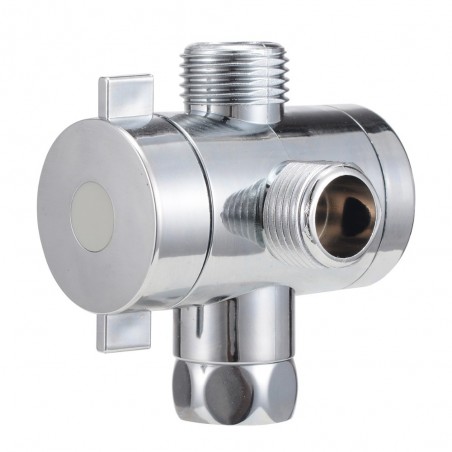 1/2 '' 3-way t-adapter válvula de desvio ajustável chuveiro cabeça - braço montado diverter válvula banheiro hardware acessório