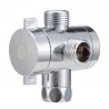1/2 '' 3-way t-adapter válvula de desvio ajustável chuveiro cabeça - braço montado diverter válvula banheiro hardware acessório