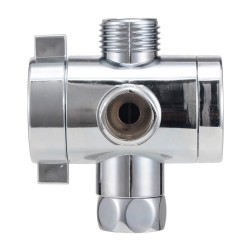 1/2 '' 3-way t-adapter válvula de desvio ajustável chuveiro cabeça - braço montado diverter válvula banheiro hardware acessório