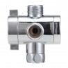 1/2 '' 3-way t-adapter válvula de desvio ajustável chuveiro cabeça - braço montado diverter válvula banheiro hardware acessório