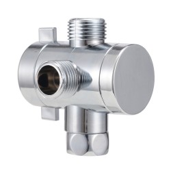 1/2 '' 3-way t-adapter válvula de desvio ajustável chuveiro cabeça - braço montado diverter válvula banheiro hardware acessório