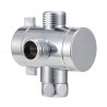 1/2 '' 3-way t-adapter válvula de desvio ajustável chuveiro cabeça - braço montado diverter válvula banheiro hardware acessório