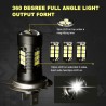 2pcs lâmpada LED super brilhante carro luzes de névoa - 12v 24v 6000k carro branco condução 21 3030-SMD rodando luz auto led h7