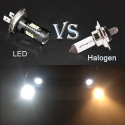2pcs lâmpada LED super brilhante carro luzes de névoa - 12v 24v 6000k carro branco condução 21 3030-SMD rodando luz auto led h7