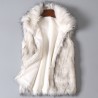 faux fur coat - women waist coat - women's jacket fur vest - ladies wool vest stand collar faux coatJackets