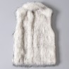 faux fur coat - women waist coat - women's jacket fur vest - ladies wool vest stand collar faux coatJackets