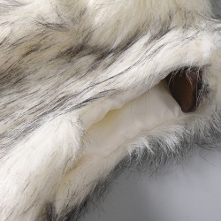 faux fur coat - women waist coat - women's jacket fur vest - ladies wool vest stand collar faux coatJackets