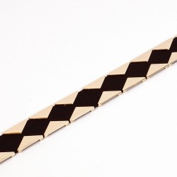 Correia elástica elegante com triângulos dourados