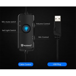 Xiberia Nubwo N11 auscultadores PC - USB - fone de ouvido com microfone & Led