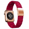 cinta de resina para faixa de relógio de maçã pulseira pulseira pulseira para iwatch - 4/3/2 bandas de iwatch rosa fivela de aço