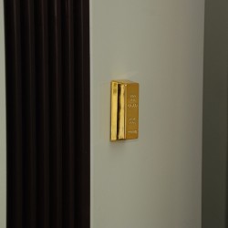 1pc criativo ouro tijolo forma refrigerador ímãs - presente de artesanato de resina para decoração de geladeira casa - presente