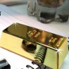 1pc criativo ouro tijolo forma refrigerador ímãs - presente de artesanato de resina para decoração de geladeira casa - presente