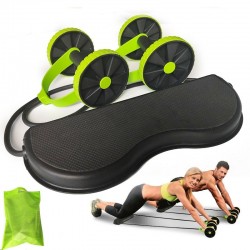 Rolo de rodas AB - resistência elástica esticada puxar corda - instrutor muscular abdominal