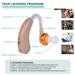 AXON F-138 aparelho auditivo - amplificador de som de voz - ajustável
