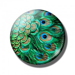 adesivo do refrigerador do pavão - peafowls magnéticos refrigerador memo 30mm gemstone de vidro redondo