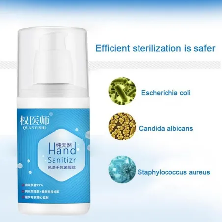 100 ml Portátil Descartável Sem Água Limpo Sanitizer Álcool Antibacteriano Sanitizer Mão Dis
