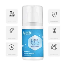 100 ml Portátil Descartável Sem Água Limpo Sanitizer Álcool Antibacteriano Sanitizer Mão Dis