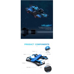 JJRC H43WH WiFi FPV - câmera 720P - modo de alta retenção - dobrável - RC Drone Quadcopter