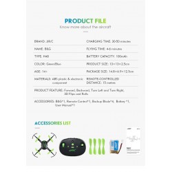 JJRC H48 Mini - 2.4G 4CH - 6 axis - 3D flips - RC Drone Quadcopter RTFDrones