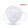 KN95 PM2.5 máscara facial - máscara boca - antibacteriano - nano filtro - 5 ou 10 peças