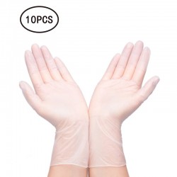 Descartável - anti estático - sem pó - à prova de óleo - luvas de proteção de PVC transparentes