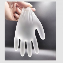 Descartável - anti estático - sem pó - à prova de óleo - luvas de proteção de PVC transparentes