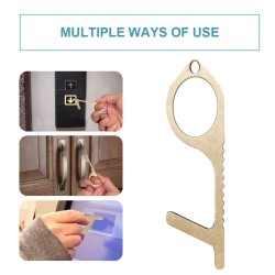 Abridor de porta sem toque - botões de imprensa sem contato - antibacteria - chaveiro de metal