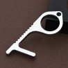 Abridor de porta sem toque - botões de imprensa sem contato - antibacteria - chaveiro de metal