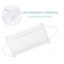 Máscara de boca/face médica - descartável - anti bacterial - branco