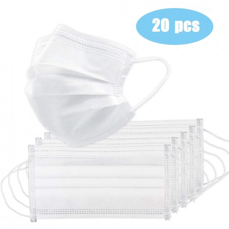 Máscara de boca/face médica - descartável - anti bacterial - branco