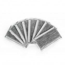 Filtro nano de carbono ativado - boca 4-camada / máscara facial - antibacteriano - cinza