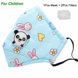 PM25 ativado máscara de carbono / boca com válvula - para crianças - incl. filtros extra