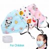 PM25 ativado máscara de carbono / boca com válvula - para crianças - incl. filtros extra