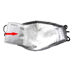 PM25 ativado máscara de carbono / boca com válvula - para crianças - incl. filtros extra