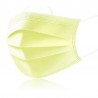 Máscaras descartáveis face / boca - 3 camada - anti-poeira - anti bacteriano - amarelo premium